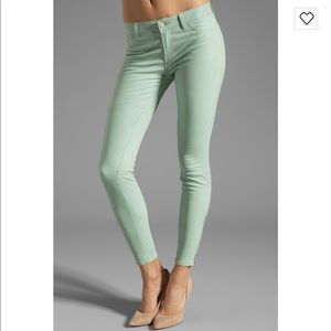 J Brand Mint Skinny Leather